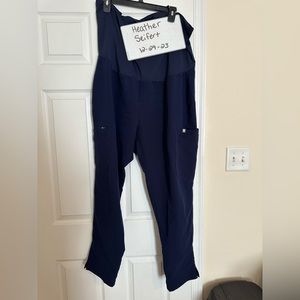 Navy Blue Maternity Skinny Scrub Pants